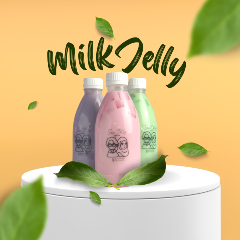 Orange Green Milk Jelly Promotion Product Minimalist Instagram Post Neon Film Studio